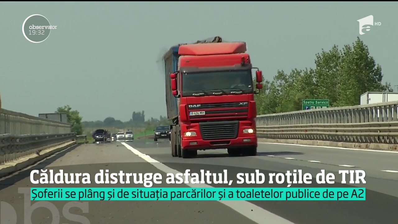 Asfalt prost, tip spaga, pe Autostrada Soarelui