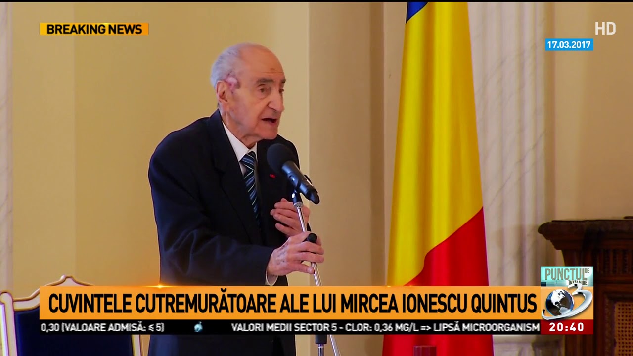 Ultimul discurs al lui Mircea Ionescu Quintus