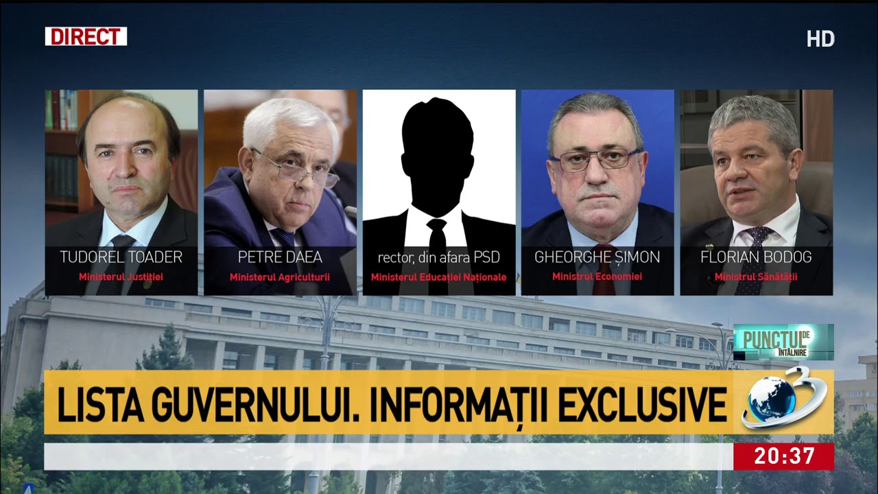 Cum ar putea arata Guvernul Dancila