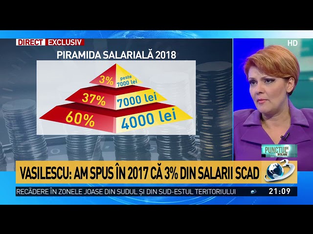 Lia Olguta Vasilescu explica ce salarii scad. Si de ce