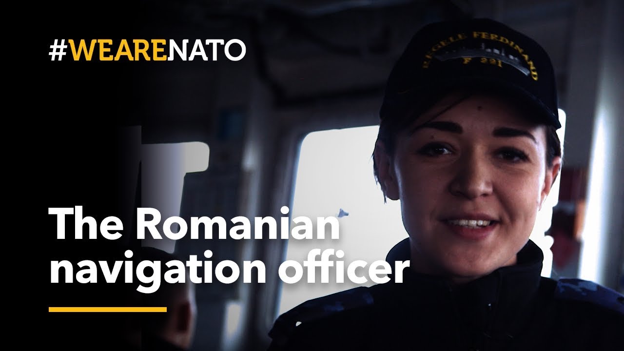 NATO elogiaza o femeie ofiter a Fortelor Navale Romane