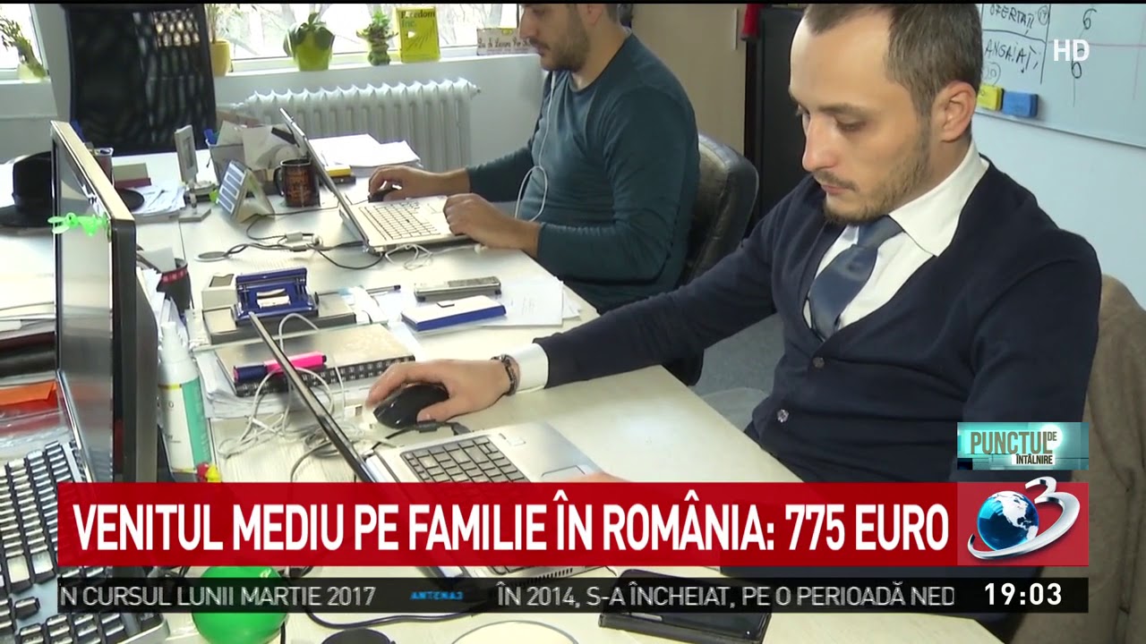Cat este venitul mediu al familiei din Romania