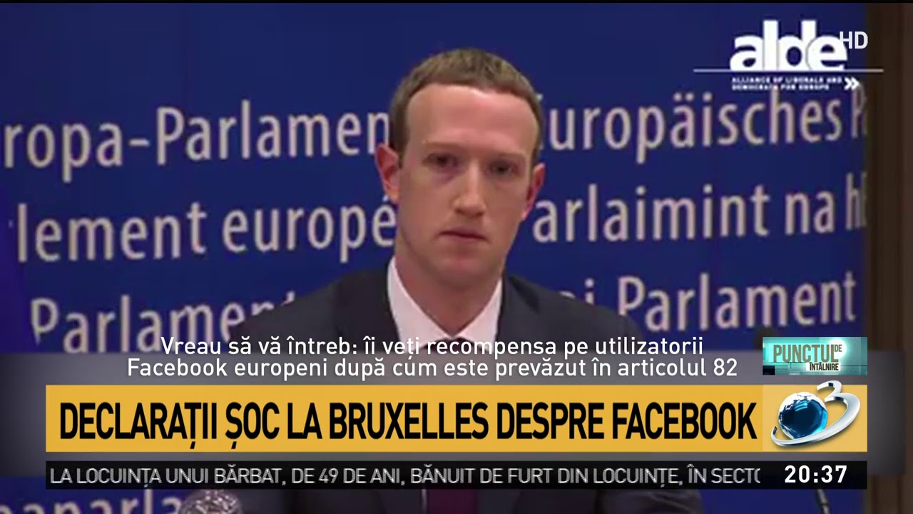Declaratii soc la Bruxelles despre Facebook
