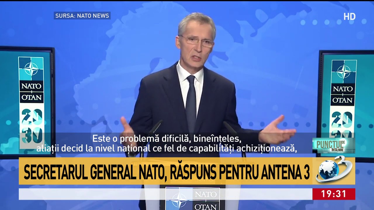 Secretarul General al NATO, Jens Stoltenberg exclusiv pentru Antena 3: “Am stabilit un plan operaţional în lupta cu pandemia”