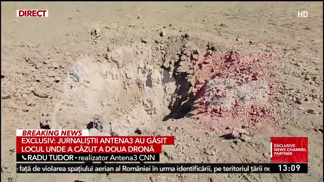 Descoperirea locului de impact al celei de-a doua drone